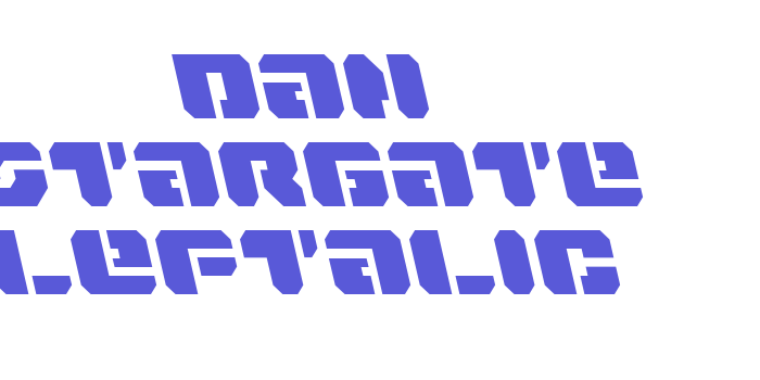 Dan Stargate Leftalic Font Download