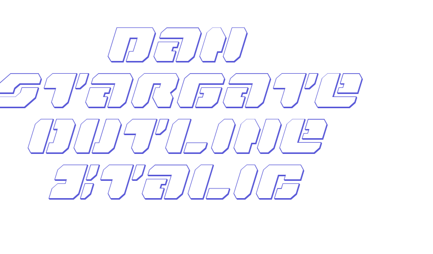 Dan Stargate Outline Italic Font