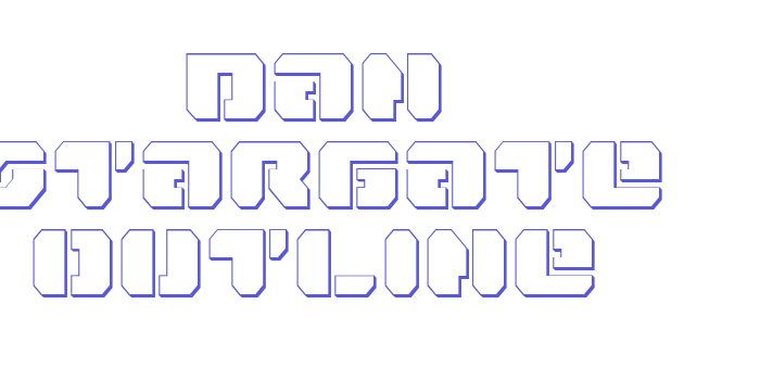 Dan Stargate Outline Font Download