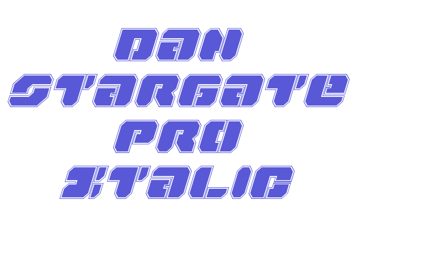 Dan Stargate Pro Italic Font