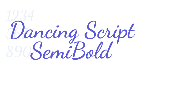 Dancing Script SemiBold font free