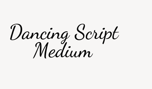 Dancing Script Medium Font