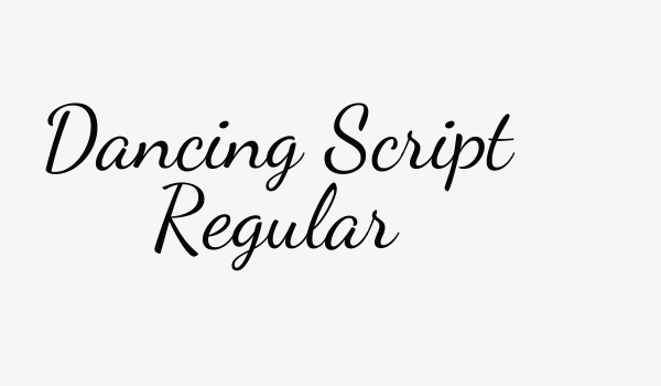 Dancing Script Regular Font