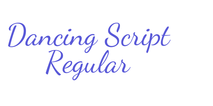 Dancing Script Regular Font