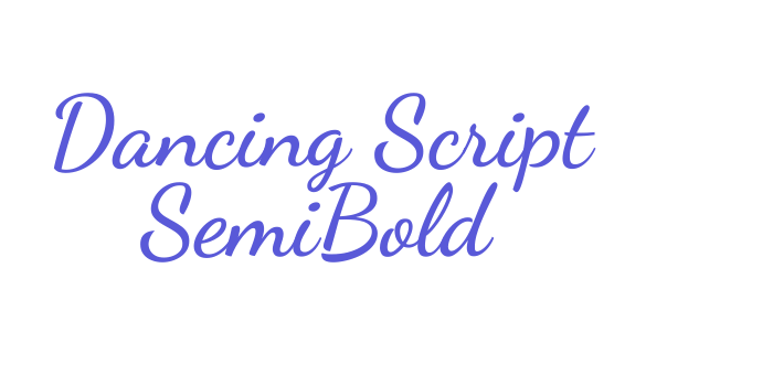 Dancing Script SemiBold Font Download