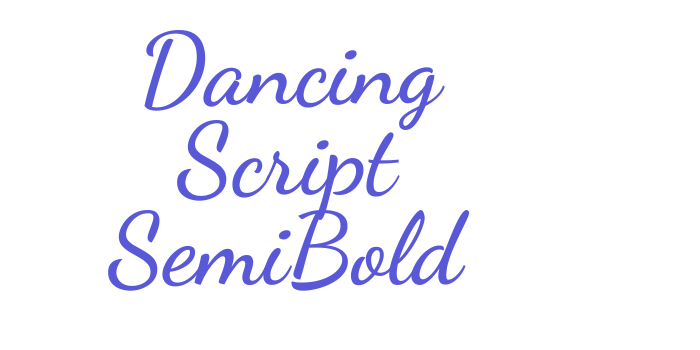 Dancing Script SemiBold Font