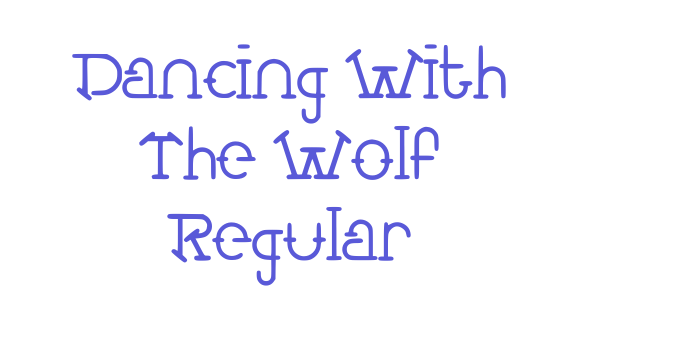 Dancing With The Wolf Regular Font Download