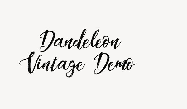 Dandeleon Vintage Demo Font