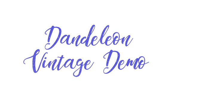 Dandeleon Vintage Demo Font Download