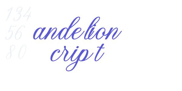 Dandelion Script font free