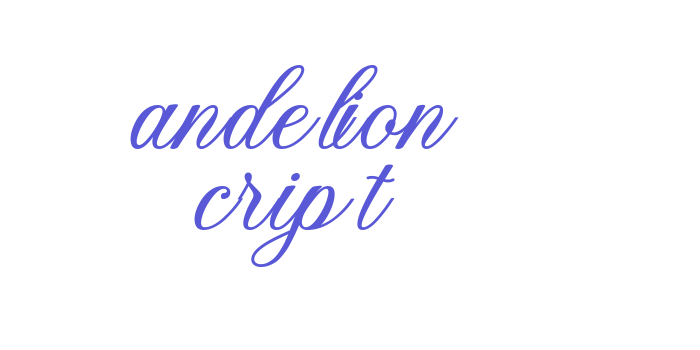 Dandelion Script Font Download