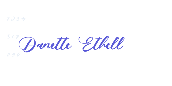 Danette Ethell font free