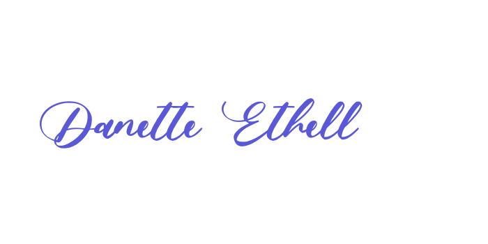 Danette Ethell Font