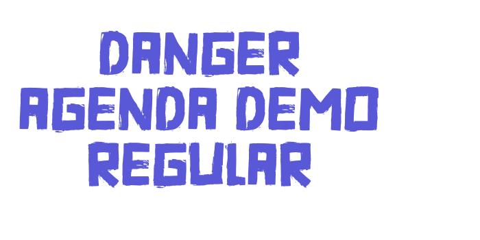 Danger Agenda DEMO Regular Font Download