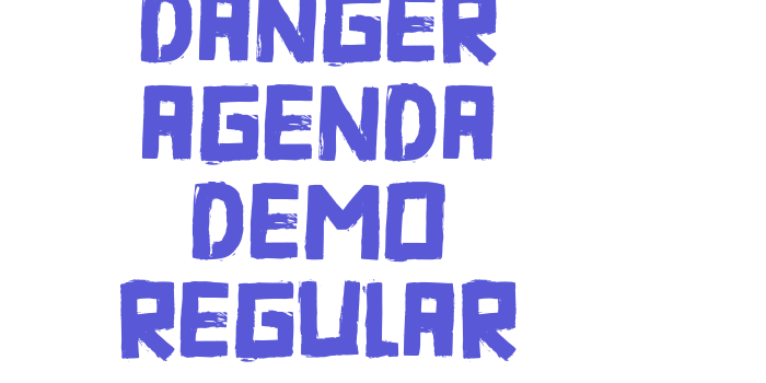 Danger Agenda DEMO Regular Font