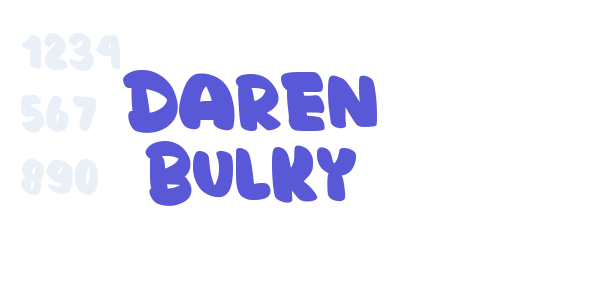 Daren Bulky font free