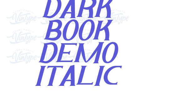 Dark Book Demo Italic font free