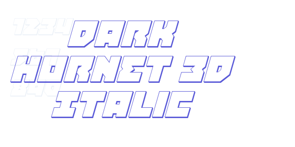 Dark Hornet 3D Italic font free