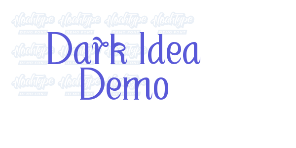 Dark Idea Demo font free