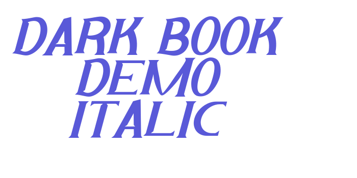 Dark Book Demo Italic Font Download