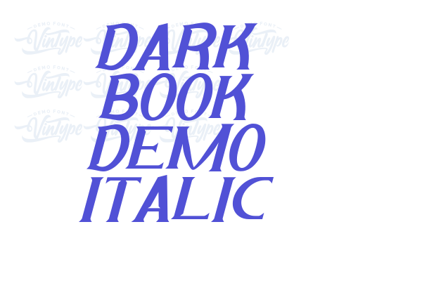 Dark Book Demo Italic