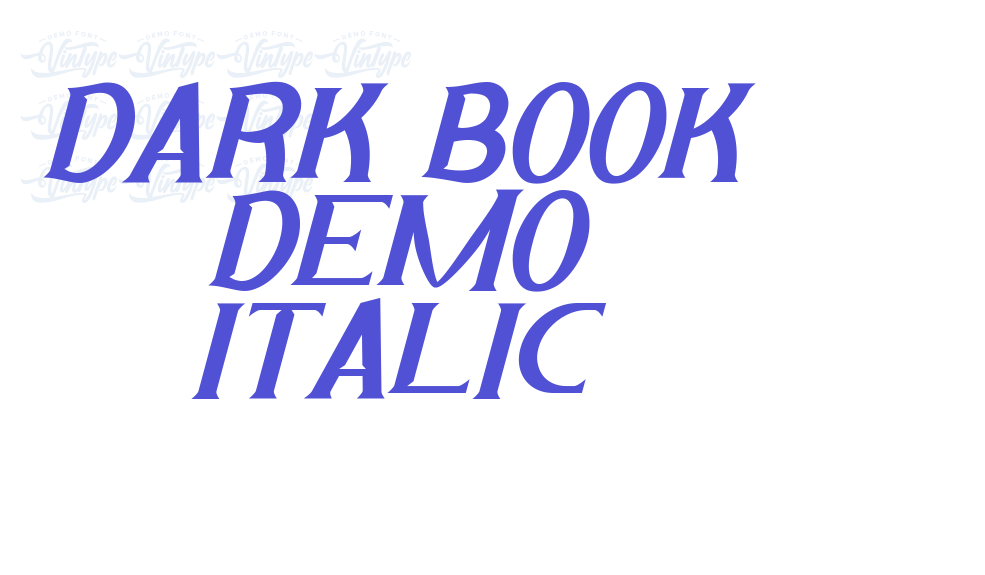 Dark Book Demo Italic-font-download