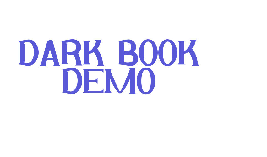 Dark Book Demo Font Download