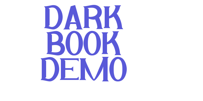 Dark Book Demo Font