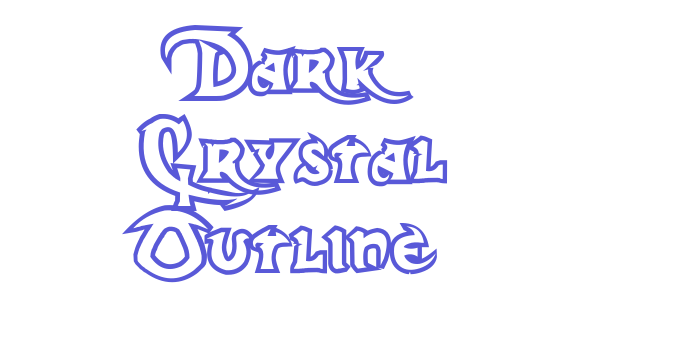 Dark Crystal Outline Font