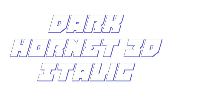 Dark Hornet 3D Italic Font Download