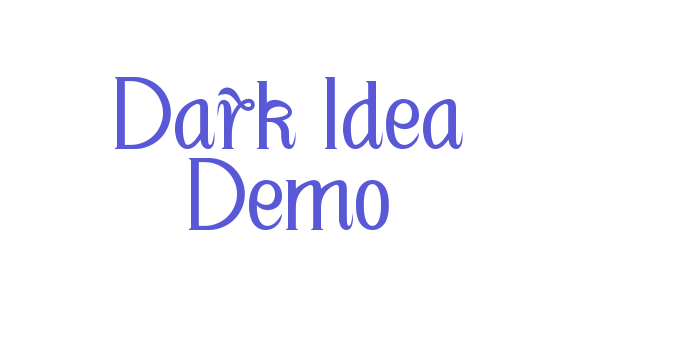 Dark Idea Demo Font Download