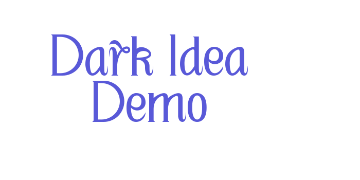 Dark Idea Demo Font