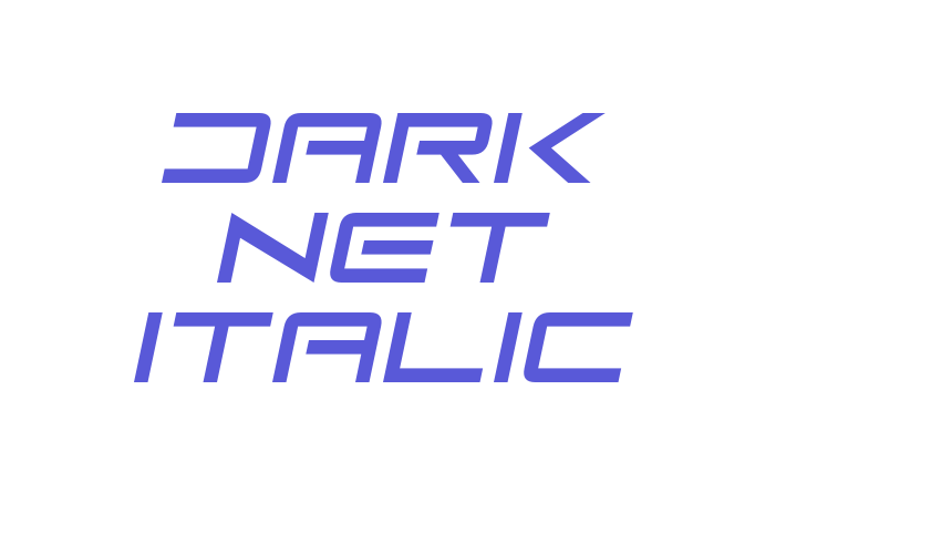 Dark Net Italic Font