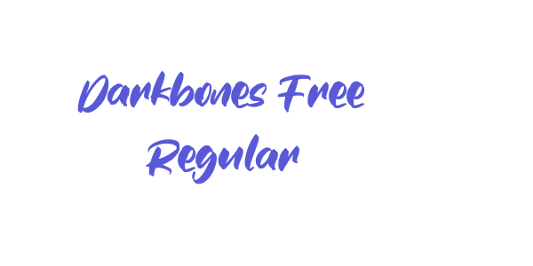 Darkbones Free Regular font free