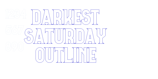 Darkest Saturday Outline font free