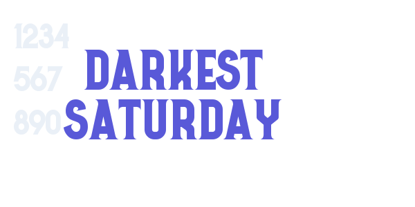 Darkest Saturday font free