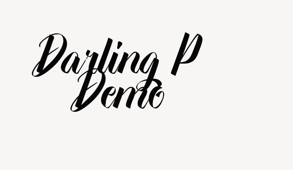 Darling P Demo Font