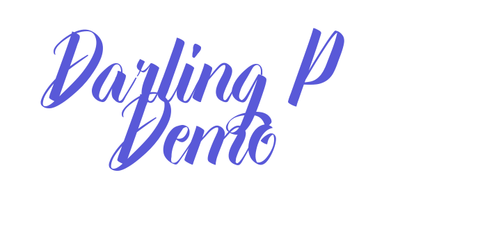 Darling P Demo Font