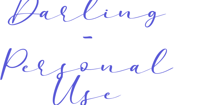 Darling – Personal Use Font