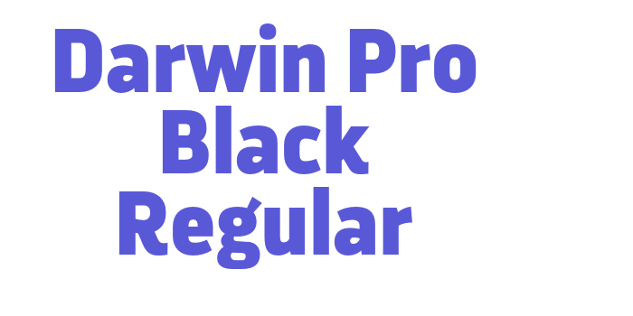 Darwin Pro Black Regular Font