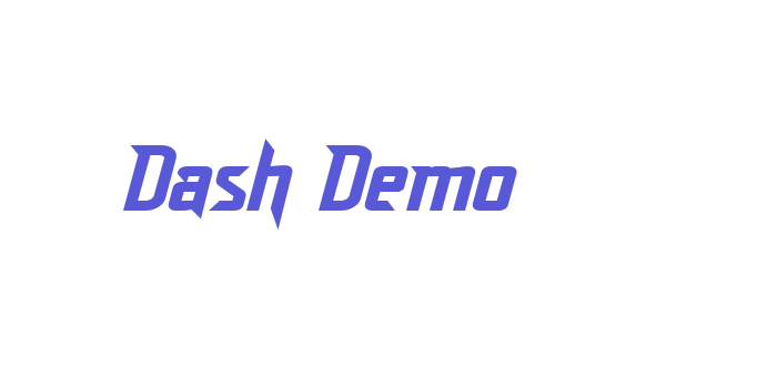 Dash Demo Font Download