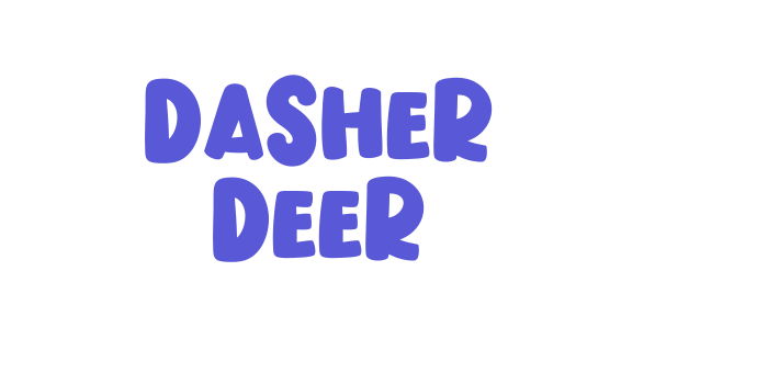 Dasher Deer Font