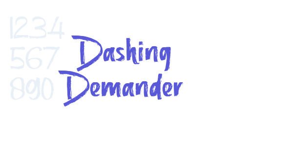 Dashing Demander font