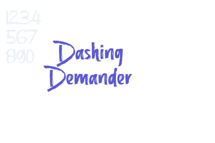 Dashing Demander font