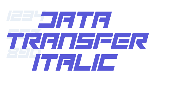 Data Transfer Italic font free