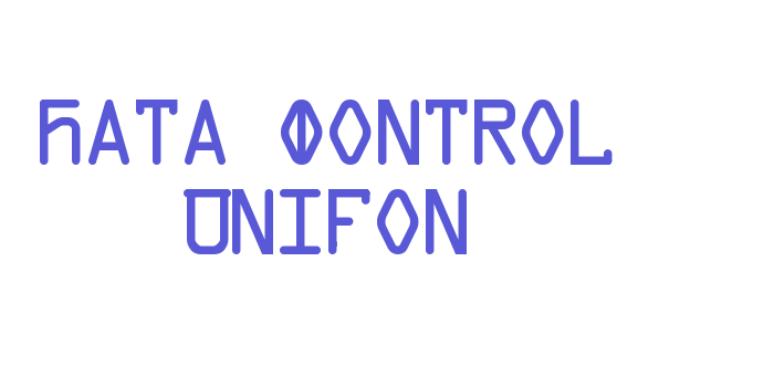 Data Control Unifon Font Download