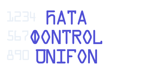 Data Control Unifon-font-download