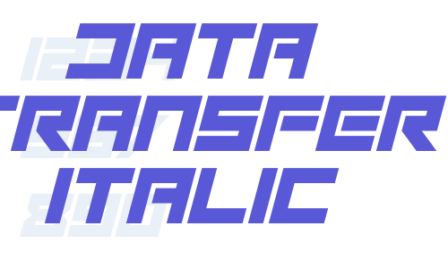 Data Transfer Italic Font