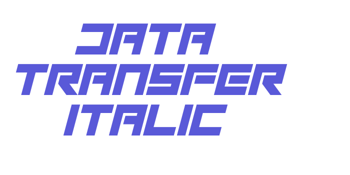 Data Transfer Italic Font Download