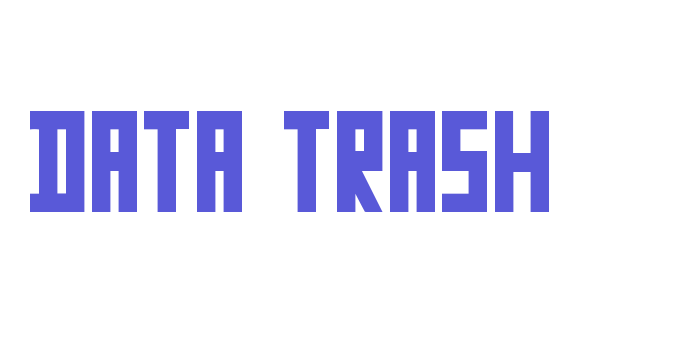 Data Trash Font